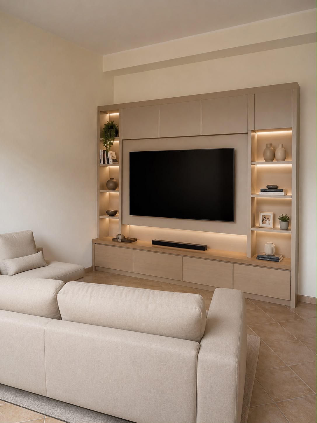 Interno — parete TV su misura